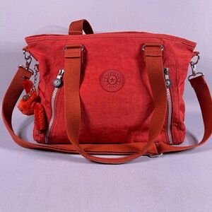 Kipling Dark Orange Shoulder Bag with Versatile Design